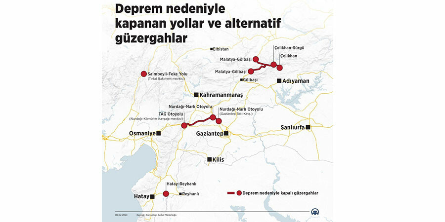 Deprem bölgesine gideceklere yol uyarısı! Kapalı olan yollar açıklandı