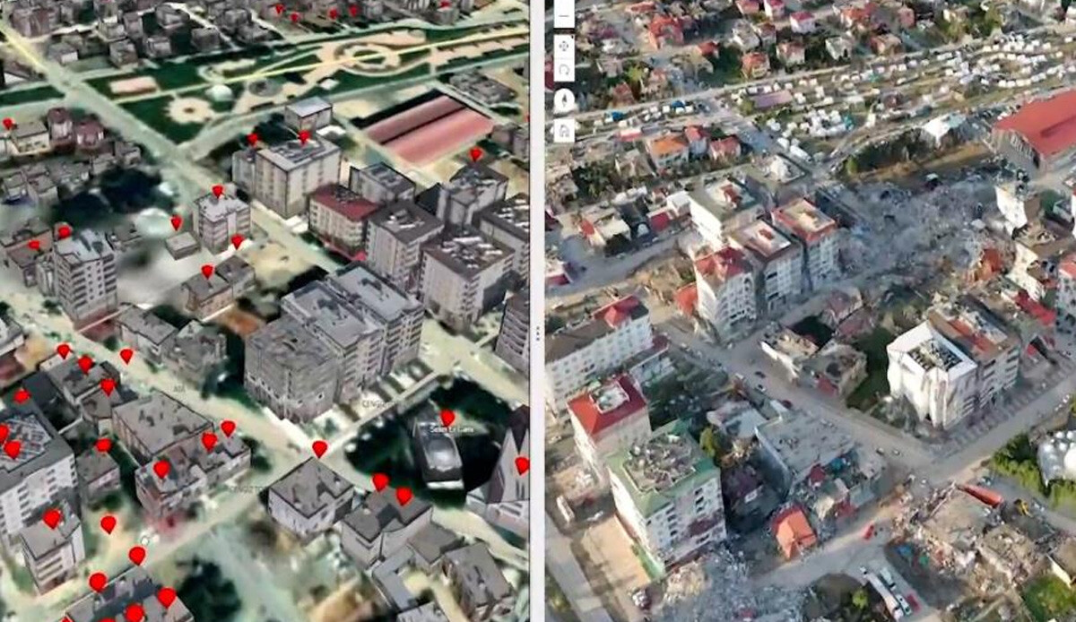 Yıkım uydudan böyle görüntülendi! İHA'lar, Göktürk uydusu ve dronlar afet noktalarında: Bakanlığın çalışması ile hasar tespiti yapılıyor