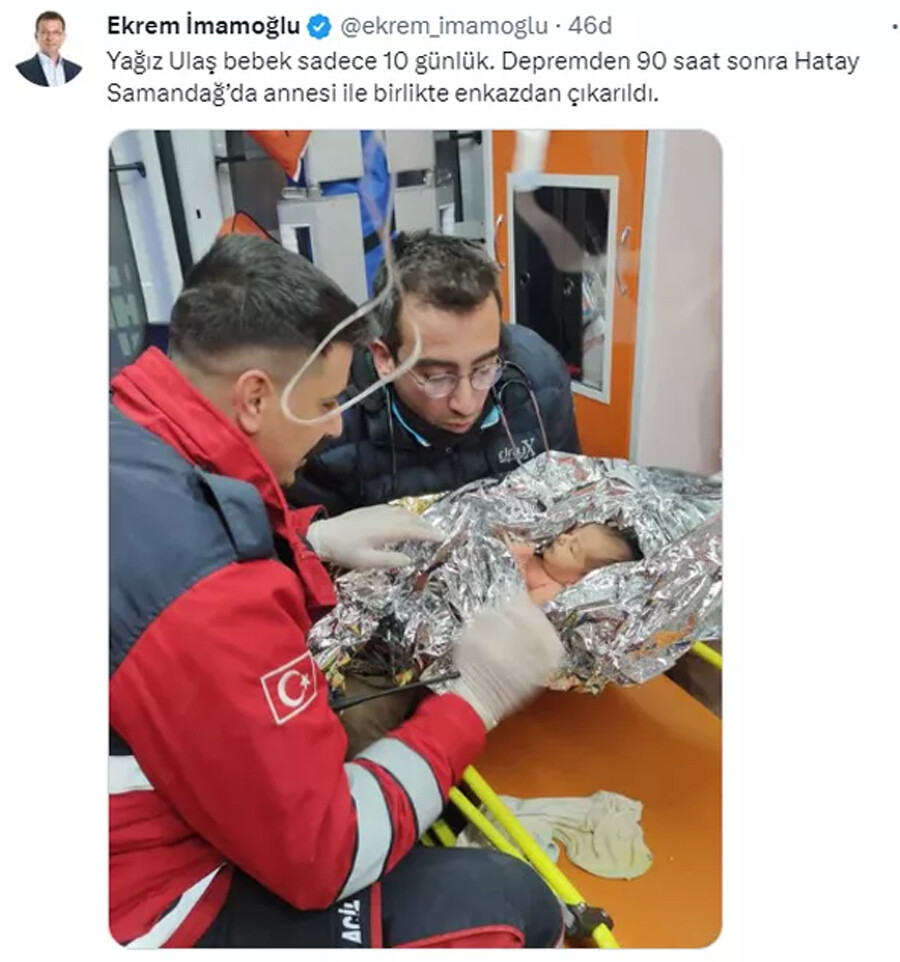 10 günlük Yağız Ulaş bebek umudun adı oldu! 90 saat sonra enkazdan sağ çıkarıldı 10 günlük Yağız Ulaş bebek umudun adı oldu! 90 saat sonra enkazdan sağ çıkarıldı