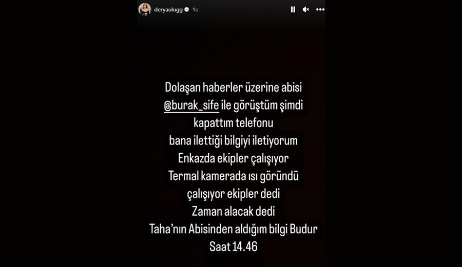 Enkaz altında kalan Taha Duymaz’ın ablasından ‘öldü’ iddialarına yalanlama: Asılsız haberlere inanmayın Enkaz altında kalan Taha Duymaz’ın ablasından ‘öldü’ iddialarına yalanlama: Asılsız haberlere inanmayın