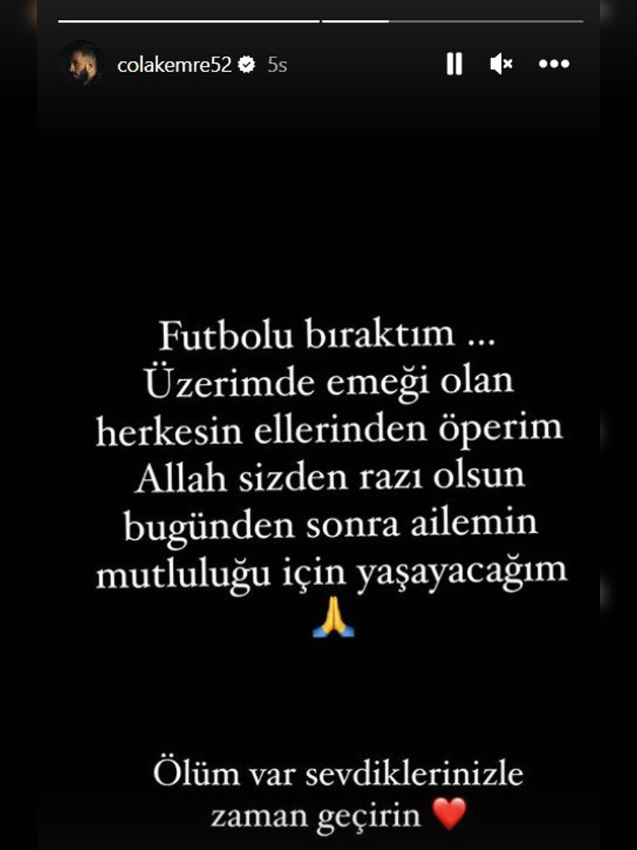 Emre Çolak 'ölüm var' diyerek erken yaşta futbolu bıraktı Emre Çolak 'ölüm var' diyerek erken yaşta futbolu bıraktı