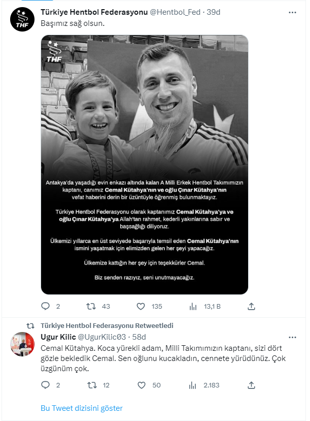 Hentbol camiasının acı kaybı! Hentbol Milli Takımı kaptanı Cemal Kütahya ile oğlu depremde vefat etti