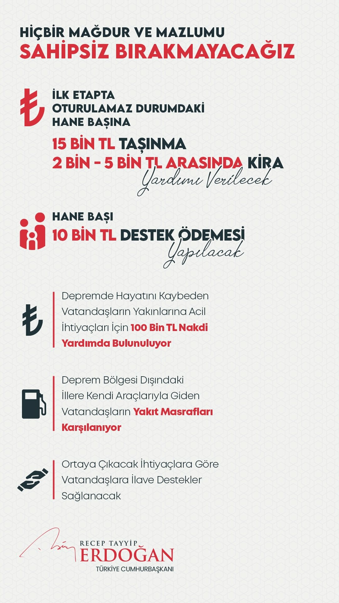 Cumhurbaşkanı Erdoğan: Kaybedecek bir dakikamız bile yok! Derhal inşa çalışmasına geçeceğiz Cumhurbaşkanı Erdoğan: Kaybedecek bir dakikamız bile yok! Derhal inşa çalışmasına geçeceğiz