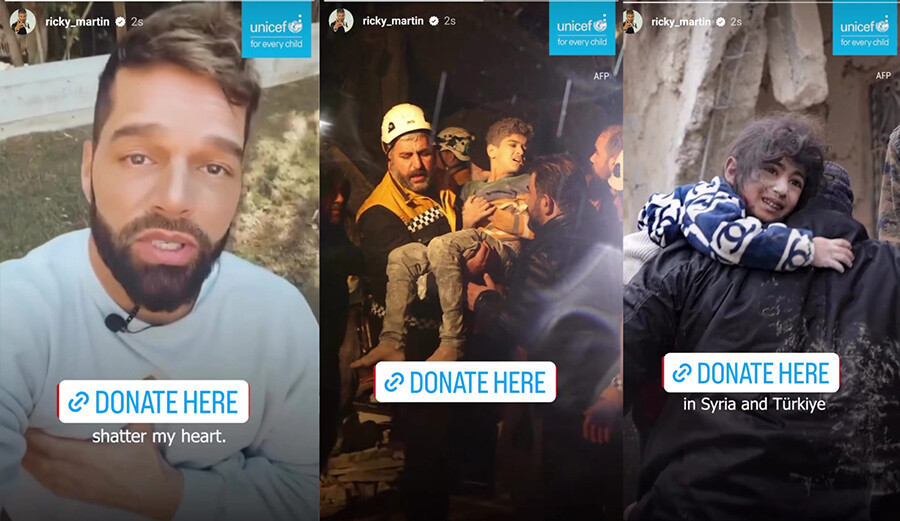 Ricky Martin, depremzede çocuklar için yardım çağrısı yaptı