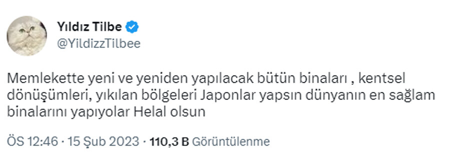 Yıldız Tilbe’den dikkat çeken öneri: Yıkılan binaları Japonlar yapsın Yıldız Tilbe’den dikkat çeken öneri: Yıkılan binaları Japonlar yapsın