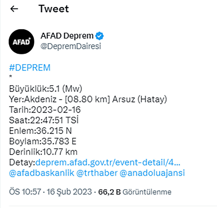Hatay'da 5,1 büyüklüğünde deprem oldu! Vali'den son dakika açıklaması var