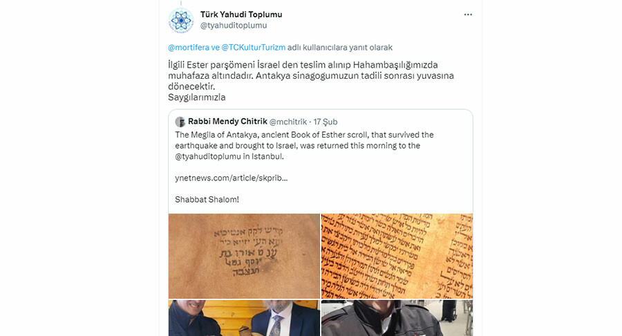 Depremde asırlık parşömenleri İsrail’e götürdüler, fotoğraflar ortaya çıkınca iade ettiler