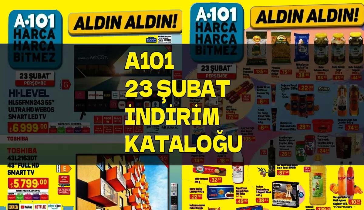 A101 23 ŞUBAT PERŞEMBE KATALOĞU | Finish Bulaşık Makinesi Tableti, Beyaz Peynir, Çotanak Yağ 5L, 5 KG Pirinç, 5 KG Bulgur, Peros Toz Deterjan A101 fiyat listesi