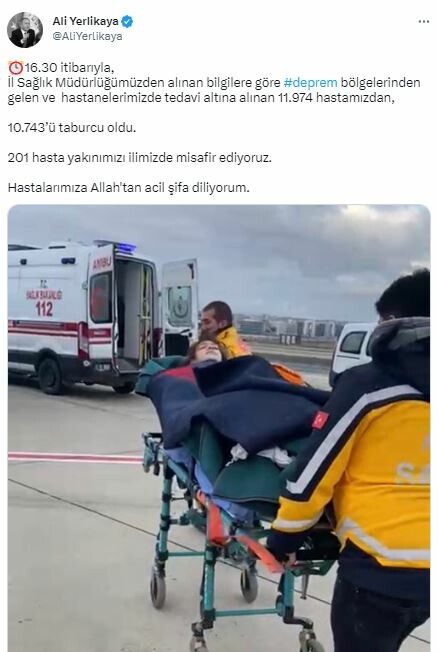 İstanbul'da tedavi gören 10 bin 743 depremzede taburcu oldu