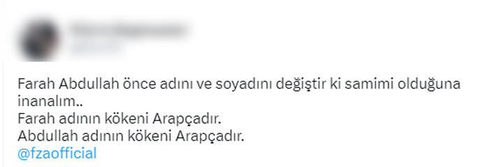 Farah Zeynep Abdullah'ın hadsiz paylaşımına tepkiler çığ gibi büyüdü Farah Zeynep Abdullah'ın hadsiz paylaşımına tepkiler çığ gibi büyüdü
