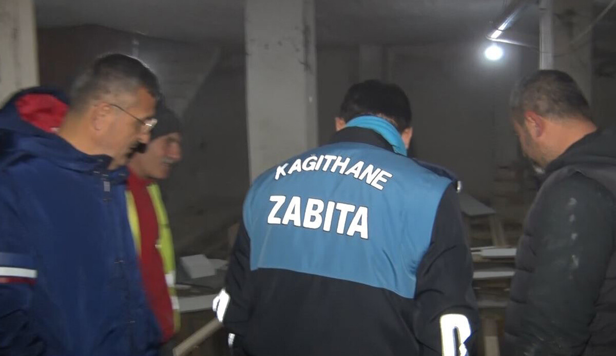 Kağıthane'de zeminden kaçak kat inen şahıs serbest bırakıldı