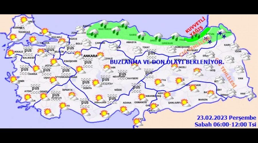 Meteorolojiden 3 kente kar ve çığ uyarısı! İşte 23 Şubat hava durumu
