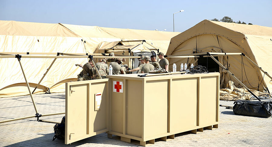 ABD askerleri, Hatay'a sahra hastanesi kuruyor