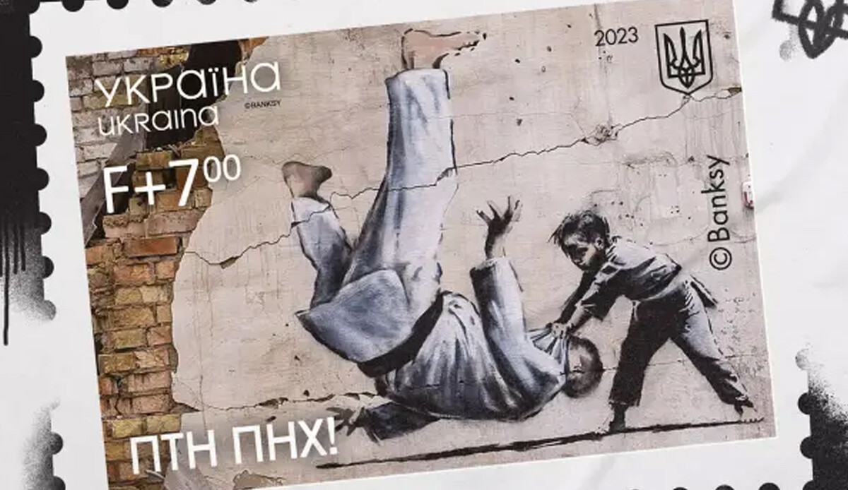 Banksy’nin duvar resmi pul oldu Banksy’nin duvar resmi pul oldu