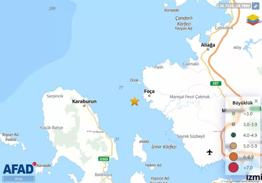 İzmir'de 4,1 büyüklüğünde deprem oldu (Son depremler)