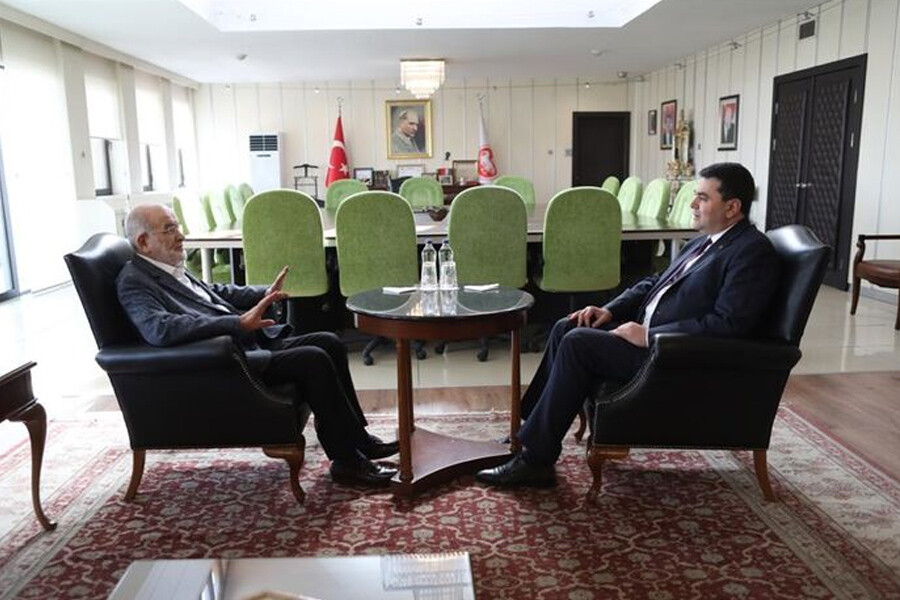 Karamollaoğlu 'aday' turunun son durağı Demokrat Parti'yi ziyaret etti