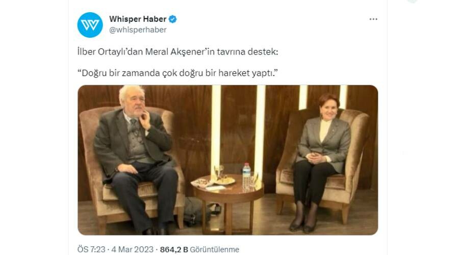 İlber Ortaylı Meral Akşener yorumu! İlber Ortaylı Meral Akşener için ne dedi? İlber Ortaylı Meral Akşener yorumu! İlber Ortaylı Meral Akşener için ne dedi?