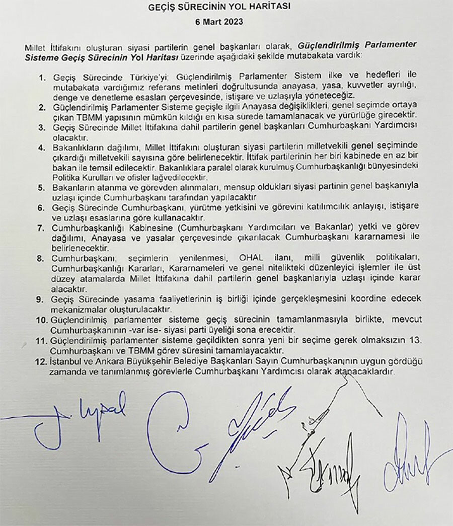 Altılı Masa'da kaos 12 maddeyle çözüldü: Kılıçdaroğlu resmen aday, iki belediye başkanı uygun zamanda atanacak