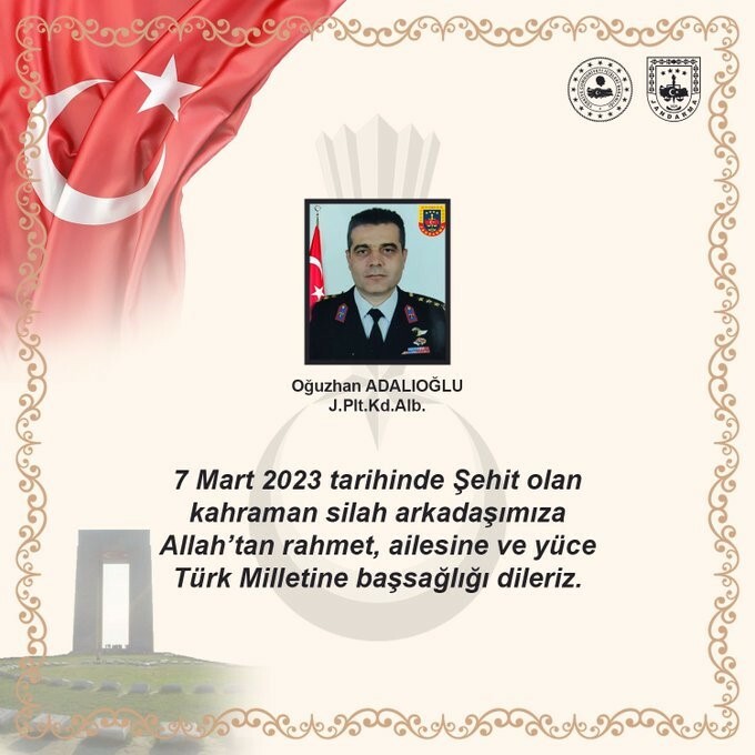 Kahramanmaraş'tan kahreden haber: Jandarma Pilot Kıdemli Albay Oğuzhan Adalıoğlu şehit düştü Kahramanmaraş'tan kahreden haber: Jandarma Pilot Kıdemli Albay Oğuzhan Adalıoğlu şehit düştü