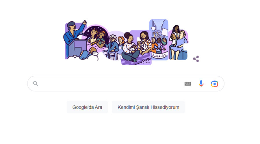 Google’ı açanları bir sürpriz karşılıyor: Kadınlar Günü’ne özel doodle yayınlandı