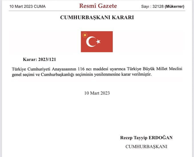Erdoğan imzayı attı, tarih netleşti: Seçim kararnamesi Resmi Gazete'de Erdoğan imzayı attı, tarih netleşti: Seçim kararnamesi Resmi Gazete'de