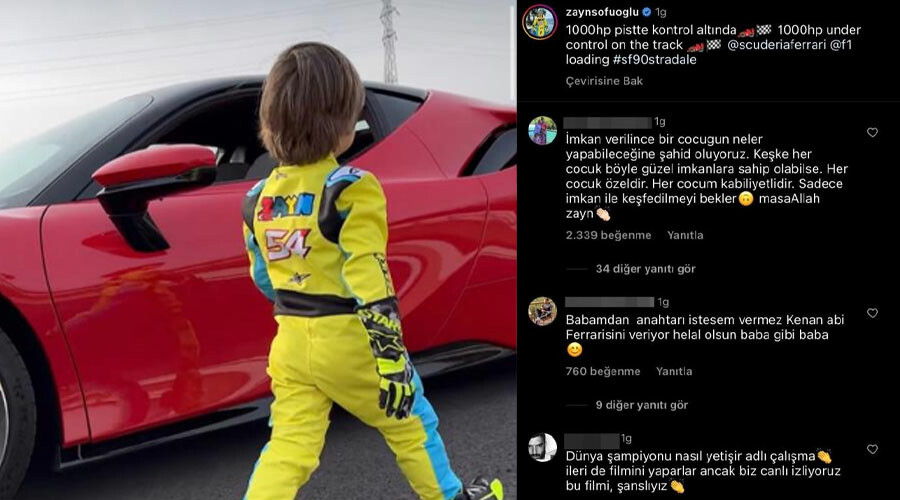 Sofuoğlu’nun oğlu minik Zayn sınırları zorladı: Ferrari’yle pistin tozunu attırdı Sofuoğlu’nun oğlu minik Zayn sınırları zorladı: Ferrari’yle pistin tozunu attırdı