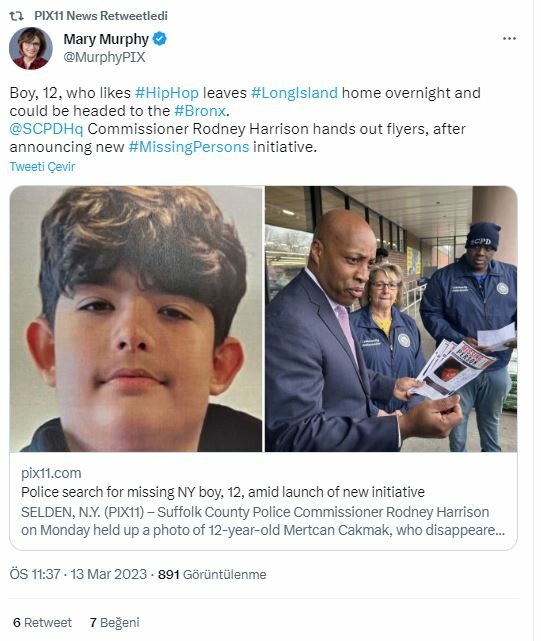 New York polisi alarma geçti! 12 yaşındaki Mertcan her yerde aranıyor