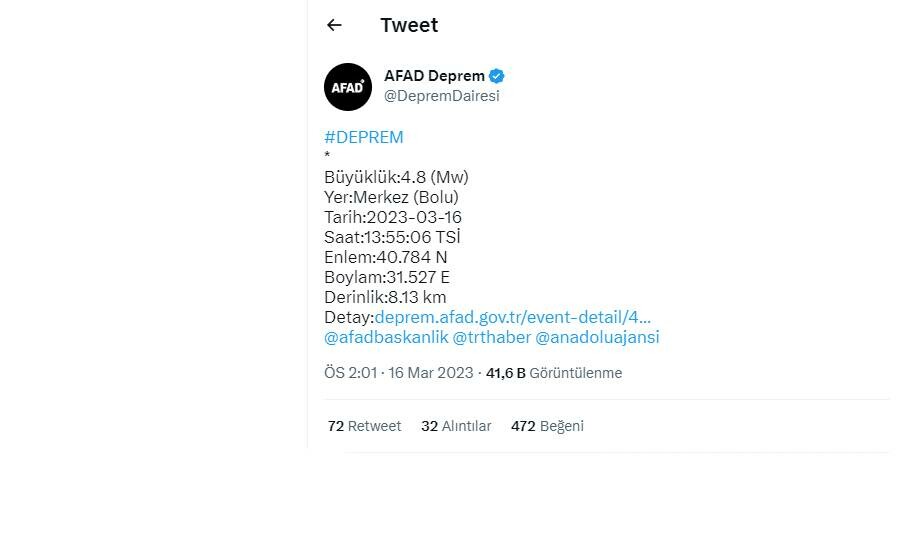 İstanbul'da deprem mi oldu son dakika? İstanbul Bolu arası kaç km?