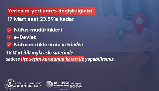 Nüfus müdürlükleri bu gece boyunca açık olacak