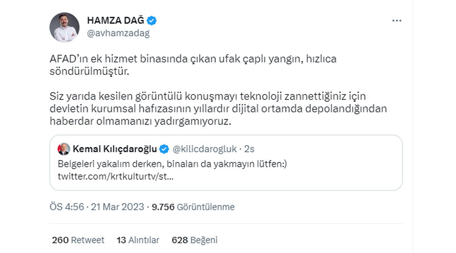 AK Partili Dağ'dan Kılıçdaroğlu'nun 'AFAD' göndermesine tepki: Yadırgamıyoruz