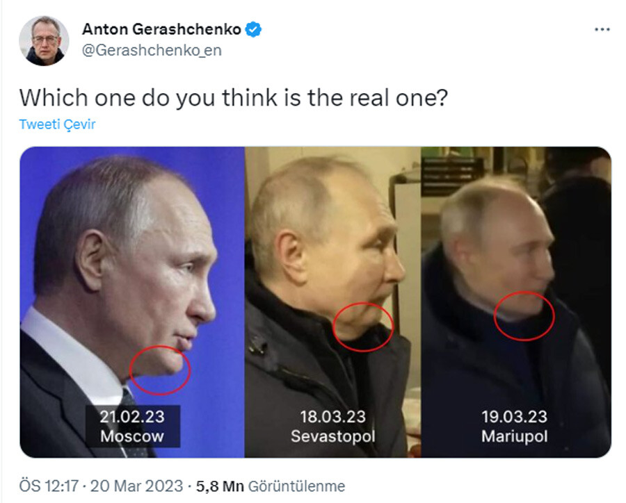 Bir ay içinde çekilen kareler kafa karıştırdı! Hangisi gerçek Putin? Ukraynalı danışmandan çok konuşulacak iddia
