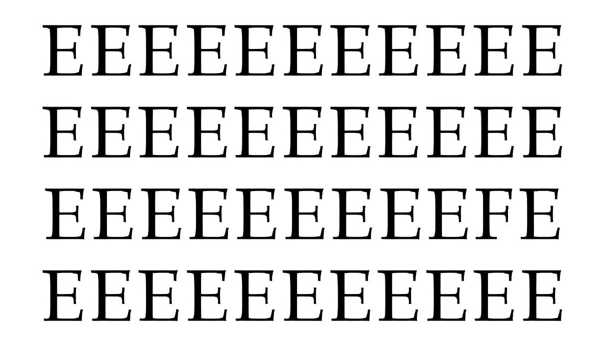 Beyni çalıştıran test: E’den farklı harfi 5 saniyede bulan şahin gözlü sayılıyor