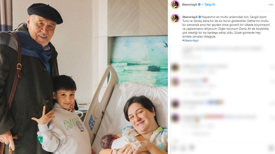 İkinci kez dede olan İlber Ortaylı mutluluğunu sosyal medyadan paylaştı, fotoğrafa yorum yağdı İkinci kez dede olan İlber Ortaylı mutluluğunu sosyal medyadan paylaştı, fotoğrafa yorum yağdı