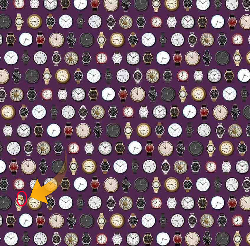 Göz yoran zeka testi: Saatlerin arasındaki yüzüğü 15 saniyede bulan şahin gözlü sayılıyor