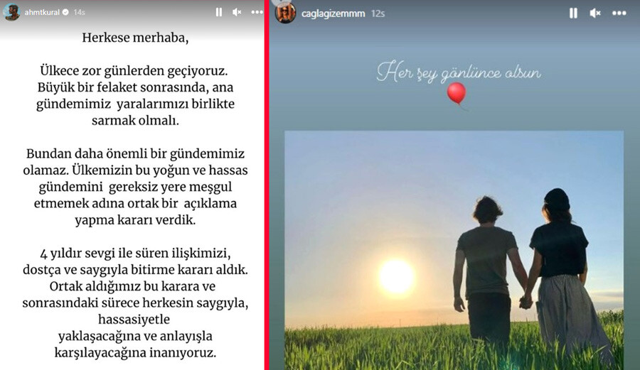 Evlilik hazırlığı yaparken ayrıldılar… Ahmet Kural ve Çağla Gizem Çelik’ten kötü haber Evlilik hazırlığı yaparken ayrıldılar… Ahmet Kural ve Çağla Gizem Çelik’ten kötü haber