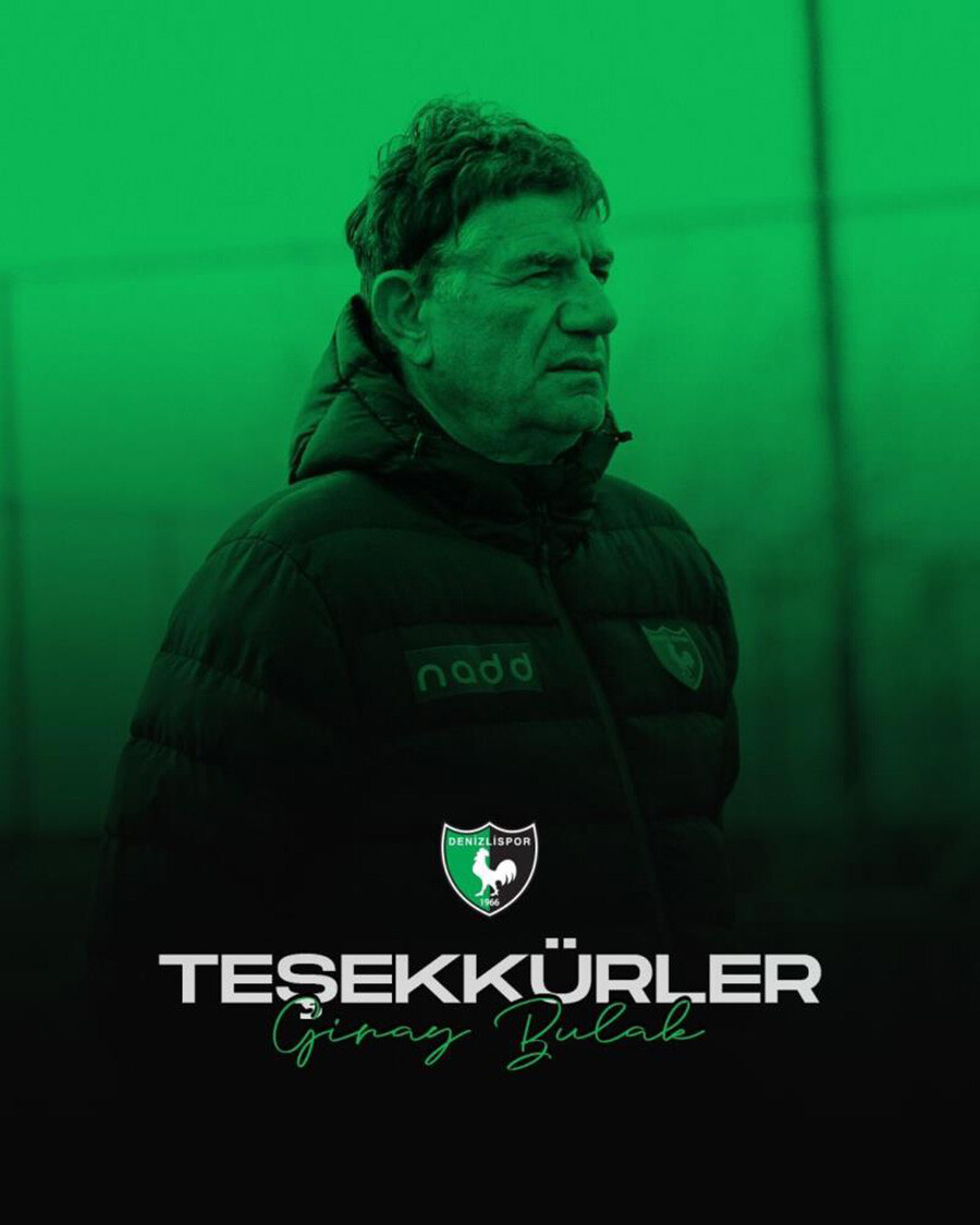 Denizlispor, Boluspor yenilgisi sonrası teknik direktör Giray Bulak ile yollarını ayırdı Denizlispor, Boluspor yenilgisi sonrası teknik direktör Giray Bulak ile yollarını ayırdı