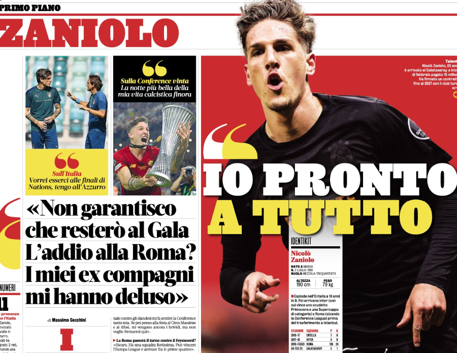 Nicolo Zaniolo'dan Galatasaray'ı üzecek haber! Juventus ve Milan transfer etmek istemişti Nicolo Zaniolo'dan Galatasaray'ı üzecek haber! Juventus ve Milan transfer etmek istemişti