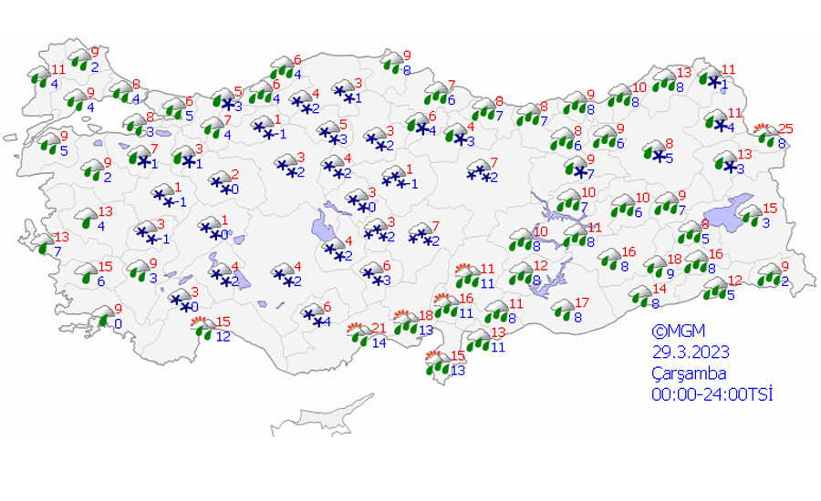 Dikkat, bu gece başlıyor! Bahar ayında kış geldi: Meteoroloji'den kuvvetli kar uyarısı Dikkat, bu gece başlıyor! Bahar ayında kış geldi: Meteoroloji'den kuvvetli kar uyarısı