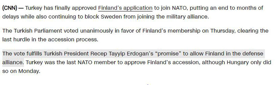 Finlandiya’nın NATO üyeliği dünya basınında.. ‘Erdoğan sözünü yerine getirdi’