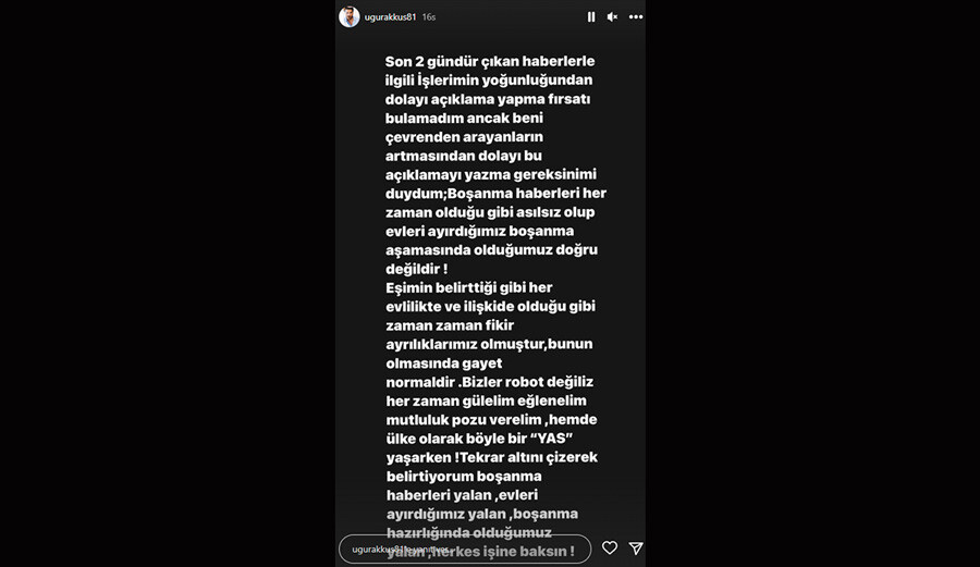 Ebru Şallı ile boşanıyorlar mı? İddialara Uğur Akkuş’tan da açıklama geldi Ebru Şallı ile boşanıyorlar mı? İddialara Uğur Akkuş’tan da açıklama geldi