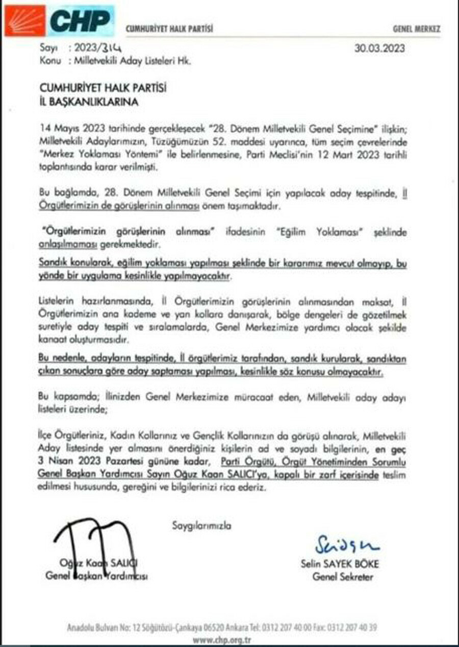 CHP’nin demokrasi ile imtihanı! İl Başkanlıklarına gönderilen talimat tepki çekti