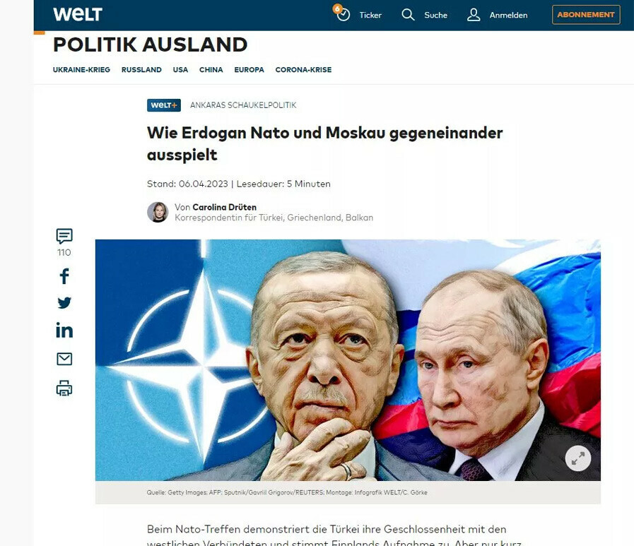 Alman Welt gazetesinden dikkat çeken analiz: Erdoğan’ın manevraları başarılı oluyor Alman Welt gazetesinden dikkat çeken analiz: Erdoğan’ın manevraları başarılı oluyor