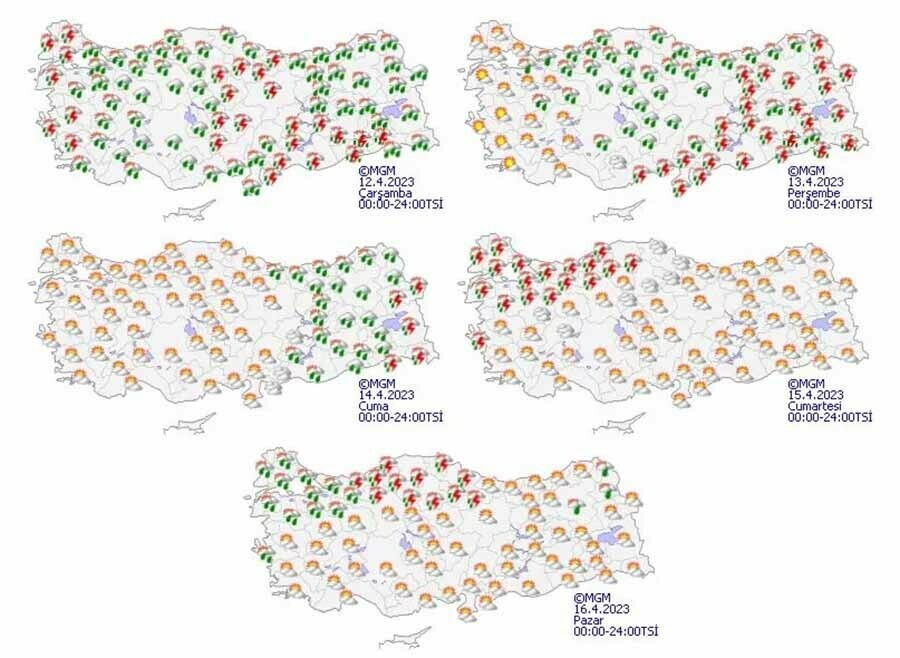 Meteoroloji Genel Müdürlüğü duyurdu, 81 ilde yağışlı hava etkili olacak