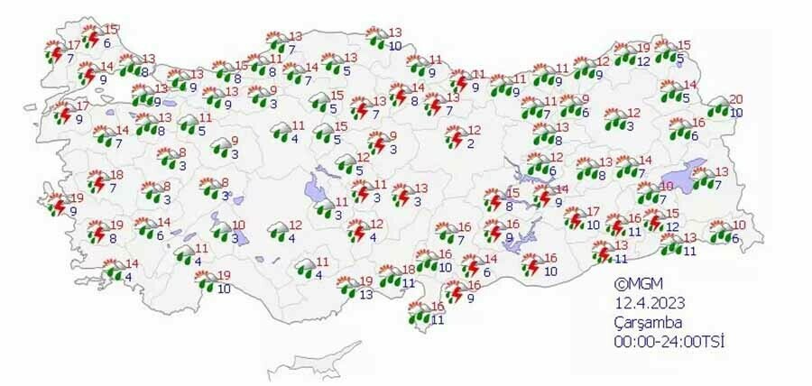 Meteoroloji Genel Müdürlüğü duyurdu, 81 ilde yağışlı hava etkili olacak