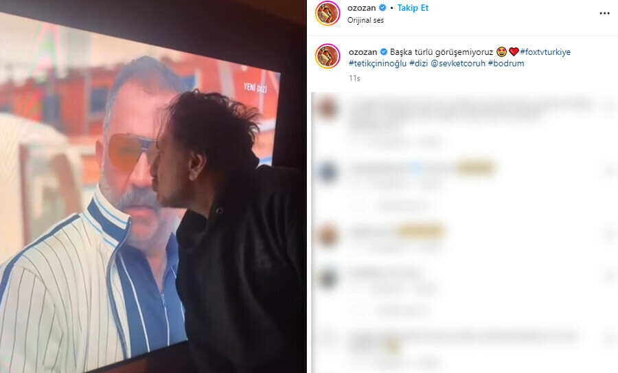 Özgür Ozan, ‘Tetikçi’nin Oğlu’ dizisinde rol alan Şevket Çoruh’u görünce ekranı öptü