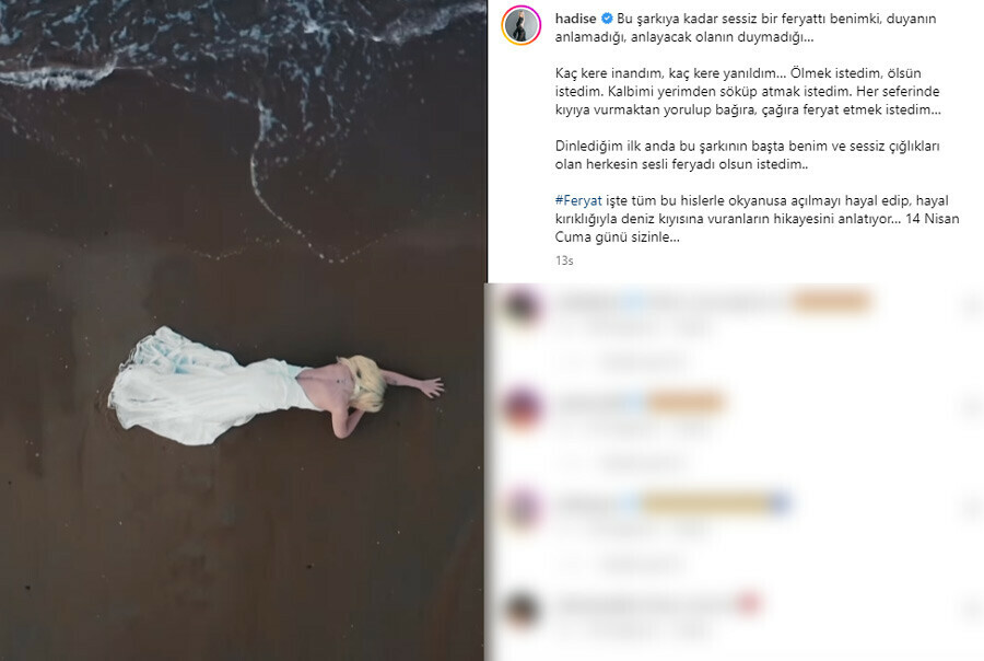 Hadise, ‘Feryat’ şarkısının öyküsünü anlatıp sevenlerine seslendi