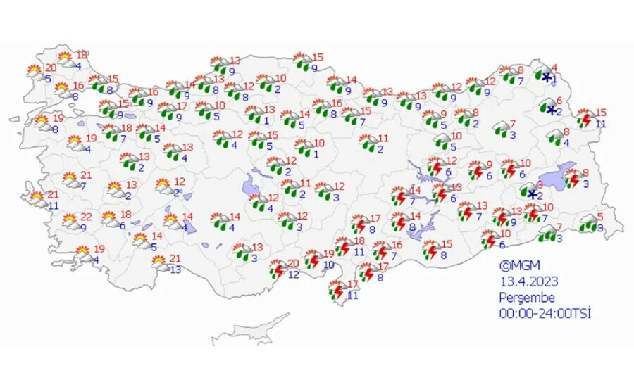 Meteoroloji açıkladı! Batı'da güneş Doğu'da sağanak ve kar var