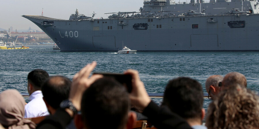 MSB’den TCG Anadolu paylaşımı! Marmara Denizi'nde F-16’lı eğitim