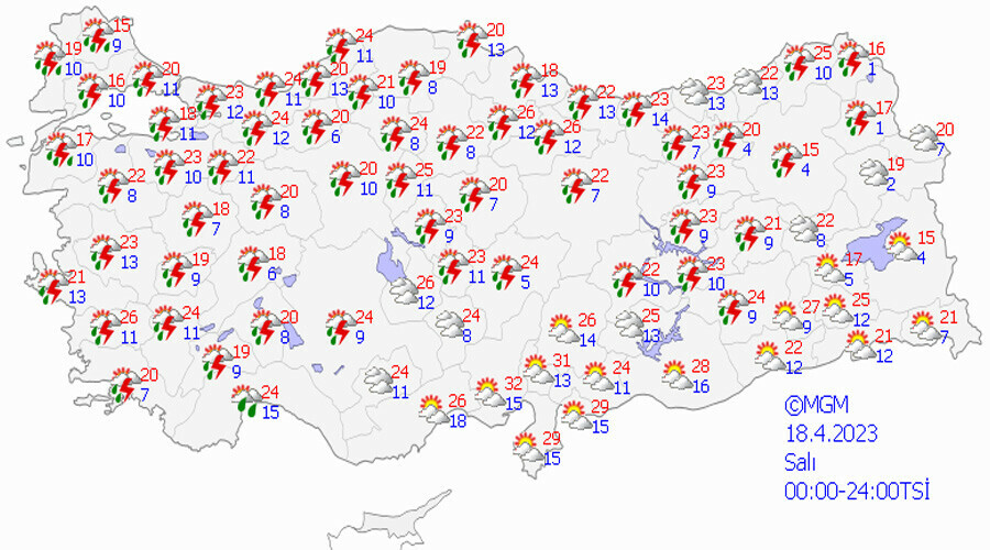 Dikkat, yarın başlıyor! Meteoroloji'den 3 ile kuvvetli sağanak uyarısı Dikkat, yarın başlıyor! Meteoroloji'den 3 ile kuvvetli sağanak uyarısı