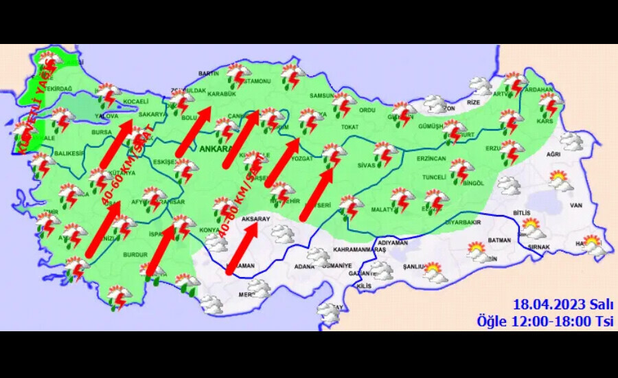 Meteoroloji saat vererek uyardı! Ani sel, su baskını, yıldırım ve kuvvetli rüzgâr…